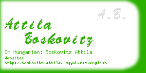 attila boskovitz business card